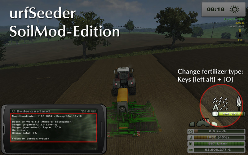 Fertilization for seed drills V 4.0 SoilMod Edition